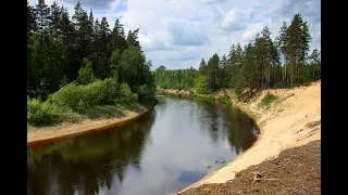 Сплав по реке Лух. День 1. Талицы - и далее по течению, дождь вечером.