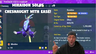 MIRAIDON SOLOS CHESNAUGHT WITH EASE! EASIEST 7 STAR RAID EVER!