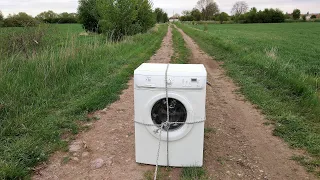 Experiment - Off Road Dragging -  with Washing Machine