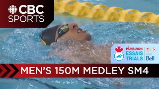 B.C.'s Sebastian Massabie sets new Canadian record in the men's 150m medley SM4 category