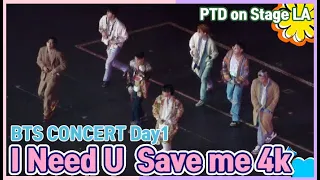 BTS LA Concert DAY1 I Need U, Save me fancam 4K PTD on Stage 2021