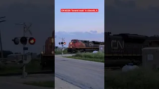 CN Train M338 "funeral train" with Suspected Scrap Motors in Alworth, IL, 2023/07/22