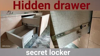 hidden drawer in wardrobe // secret locker //secret drawer in table