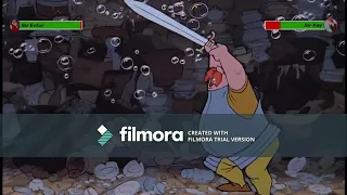 The Sword in the Stone Kitchen Battle with healthbars