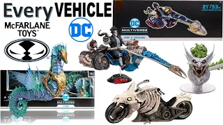 Every DC Multiverse McFarlane Toys Vehicles Comparison List