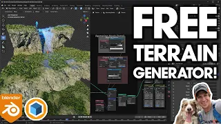 FREE Blender Geometry Nodes TERRAIN GENERATOR - Easy Terrain from Simple Geometry!