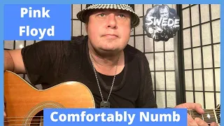 Pink Floyd  Comfortably Numb Guitar lesson/Tutorial by Swede