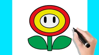 How to Draw a Fire Flower from Super Mario