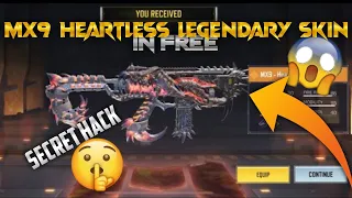 How to get MX9 Heartless new Legendary skin in free 🤫#shorts #shortvideo #CoD Mobile