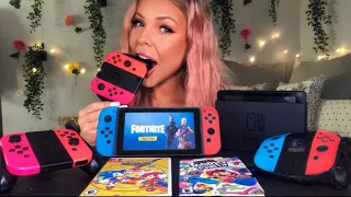 ASMR EDIBLE NINTENDO SWITCH (FAKE) GAME CONTROLLERS, FORTNITE VIDEO GAMES MUKBANG EATING SHOW 먹방