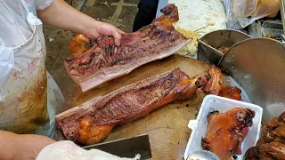 Yummy Roasted  Piglet，Roasted Piglet Pig Belly #BBQPork Roasted Duck #HongkongStreetFood #ASMR #香港美食