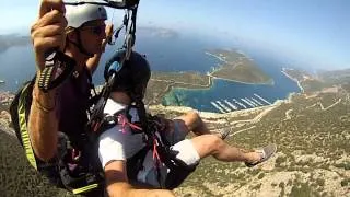 Paragliding fun, parapente, Kas, Turkey, Turkiye, Turquie