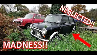 RARE MINI graveyard!! Classic CARS left to ROT!! MG METRO!!!!!