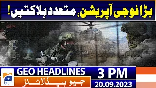 Geo Headlines Today 3 PM | Parts of Karachi receive light to moderate rain | 20th September 2023