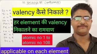 How to find valency of any element || valency कैसे निकाले किसी भी element की || pcb concept