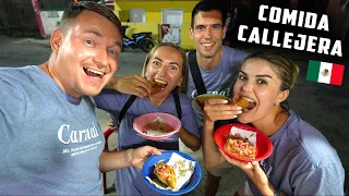 EXTRANJEROS PROBANDO COMIDA CALLEJERA MEXICANA POR PRIMERA VEZ 🇲🇽