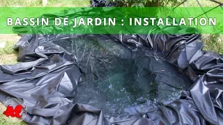 Garden pond - Installation of the tarpaulin