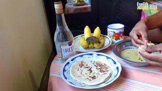 පොල් රොටී එක්ක කෝලිකුට්ටු 🍌🍌🙊 Coconut Roti | Village Style Roti | homemade roti | Sanjith Dilhan