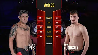 Дилено Лопез vs. Ислам Юнусов | Dileno Lopes vs. Islam Yunusov | ACB 83