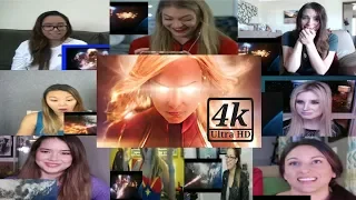 Captain Marvel Trailer #2 - Girls Reaction Mashup | Marvel Studios | 2019