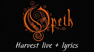 Harvest live + Lyrics - Opeth - #rockstar #live #lyrics #opeth
