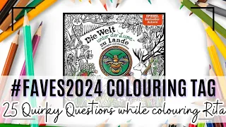 Colour and Chat | #FAVES2024 Adult Colouring Tag | 25 Quirky Questions