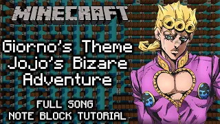 Giorno's Theme - Minecraft Note Block Tutorial (Full Song)