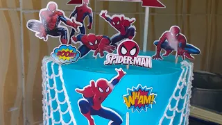 Spiderman  cake decoration