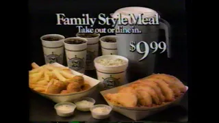 1989 Long John silvers "Family Style Meal" TV Commercial