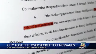 City to settle over secret text messages