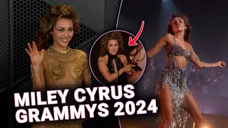 Miley Cyrus Celebrates Winning First Grammy With Iconic Flowers Performance