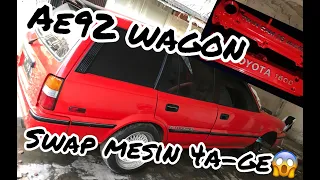 AE92 WAGON SWAP MESIN 4A-GE #stationwagon #swap