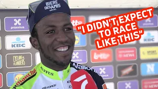 Biniam Girmay Reacts To Winning Gent-Wevelgem