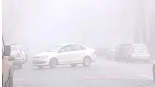 Одесса в плену тумана. Авиарейсы задерживают, на дорогах длиннющие пробки