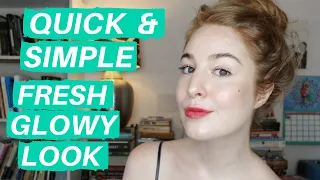 FIVE-MINUTE MAKEUP: GLOWY SKIN/RED LIP (NO FOUNDATION) | Hannah Louise Poston | MY NO-BUY YEAR
