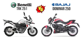 Bajaj Dominar 250 VS Benelli TRK 251 | Comparison | Mileage | Top Speed | Price | Bike Informer