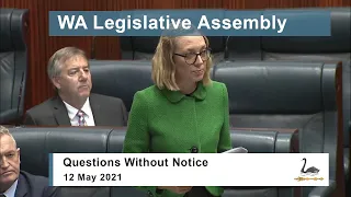 WA Legislative Assembly Question Time - 12 May 2021