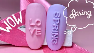 3D Stamping with Silicone Mold| Embossing nails 3D Tutorial| Nail Art 3d Molds|Easy Spring Nail Art