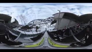 Skispringer im 360°-Video im Nordic Montafon Sportzentrum