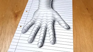 Easy 3D Trick Art - Hand Illusion Drawing!