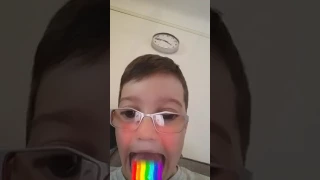 Kid pukes rainbows