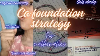 CA foundation maths strategy📝🤓|| My maths strategy|| Non maths students 👍 #cafoundation #caaspirants