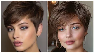 80+short haircut and hairstyles for women/latest short bob pixie haircut and dye color ideas 2024