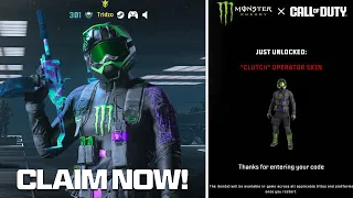 HOW TO GET FREE MONSTER ENERGY OPERATOR SKIN! (FREE Clutch Operator & Skins) - Modern Warfare 3