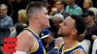 Jonas Jerebko’s last-second heroics carry the Warriors to victory vs Jazz | NBA Highlights