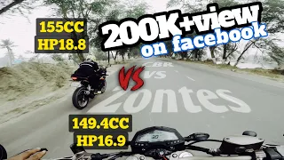 Drag race🔥 Zontes zt 155 G1 vs CBR 150R 2019 Indo 👀