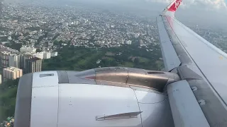 Chennai- Our flight landing in scenic Chennai Airport