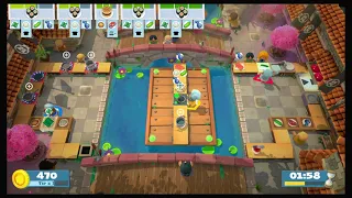 Overcooked 2 Level 5-1 3 players 4 stars