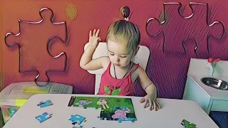 ПАЗЛ из 30 деталей в 2 года и 2 месяца 😃 Архив | Play with us. Videos for kids