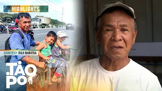 Kwento sa likod ng viral photos ng mag-aamang nagbisikleta para sa ayuda | Tao Po